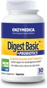Enzimedica - Digest Basic + Probióticos, Enzimas Digestivas Essenciais com Probióticos, 30 Cápsulas FFP