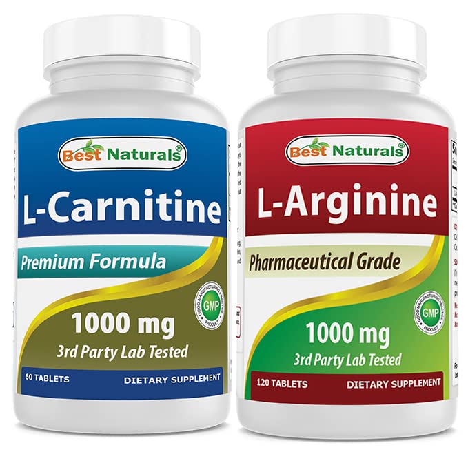 Melhores naturais L-Carnitina 1000mg & L-Arginina 1000 mg