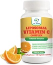 Vitamina C lipossômica 1200mg por servir 180 Cápsulas Veggie por garrafa Alta Absorção Suplementos de Pílulas de Vitamina C Gordura Solúvel Vit C Poderoso Antioxidante com Sistema Imune Suporte feito nos EUA