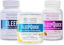 Descanso de Relaxamento (60 Cápsula+ Dormir Derretimentos Rápidos + Gummies (Família Pack Sleep Bundle)