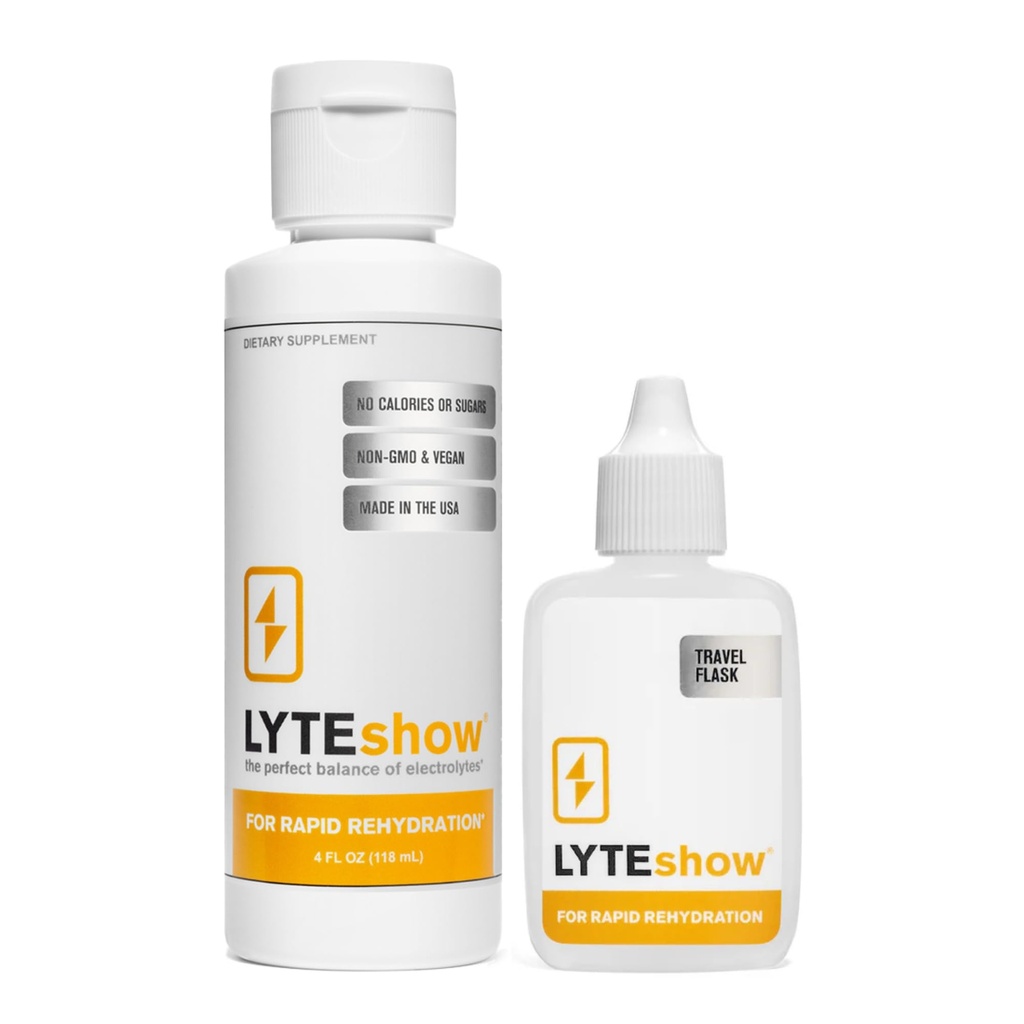 LyteShow - Gotas de Eletrolítico para Reidratação Rápida + Digestão + Cérebro + Energia + Imunidade □ Sem Açúcar □ Trace Minerals □ Gosto Mineral Subtil sem sabor - 40 Servings (Magnesium, Potássio, Zinco)