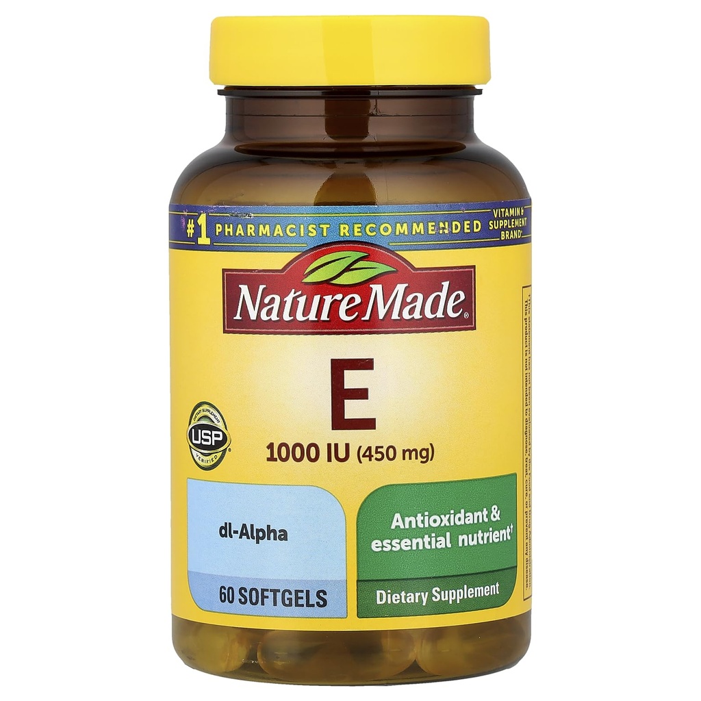 Vitamina E 1000 UI (dl- Alfa) Softgels 60 Ct