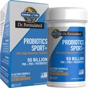 Jardim da Vida Dr Formulado Probióticos Esporte Suplemento Digestivo, Prebióticos Orgânicos para Mulheres e Homens Atletas, Clinicamente Estudioso Curcumina Acumérica, 50 Bilhões UFC, Gut Saúde, Acidophilus, 30ct