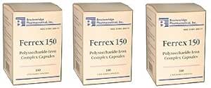 Ferrex 150 Cápsulas Polissacarídicas Complexo de Ferro Por Breckenridge - 100 Ea por Marble Medical