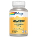 SOLARAY Vitamina E 400 UI (268mg), Forma seca - Fonte natural, Tocoferóis mistos Vitamina E - Suplemento antioxidante, PMS e suporte de menopausa - 60 dias de garantia, Lab verified - 100 Serv, 100 Cápsulas