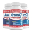 Clinical Arthro-7 - Complexo de Apoio Conjunto Clinicamente Provado com Açafrão, Colágeno, Bromelaína para Flexibilidade, Mobilidade e Cartilagem Forte - 180 Cápsulas(3 Garrafas) - Fornecimento de 45/90 dias