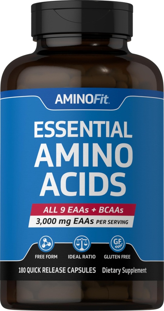Piping Rock Essential Amino Amino Acids Supplement 3000mg 180 Cápsulas