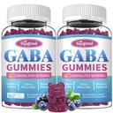 2 Pacote de chicletes GABA para adultos, Relaxação, Zzz & Mood – Pastilhas calmas sem açúcar com L-teanina, 5-HTP, Vitamina D3 – Suporte natural Zzz, Suplementos GABA para crianças, 120 Contagem