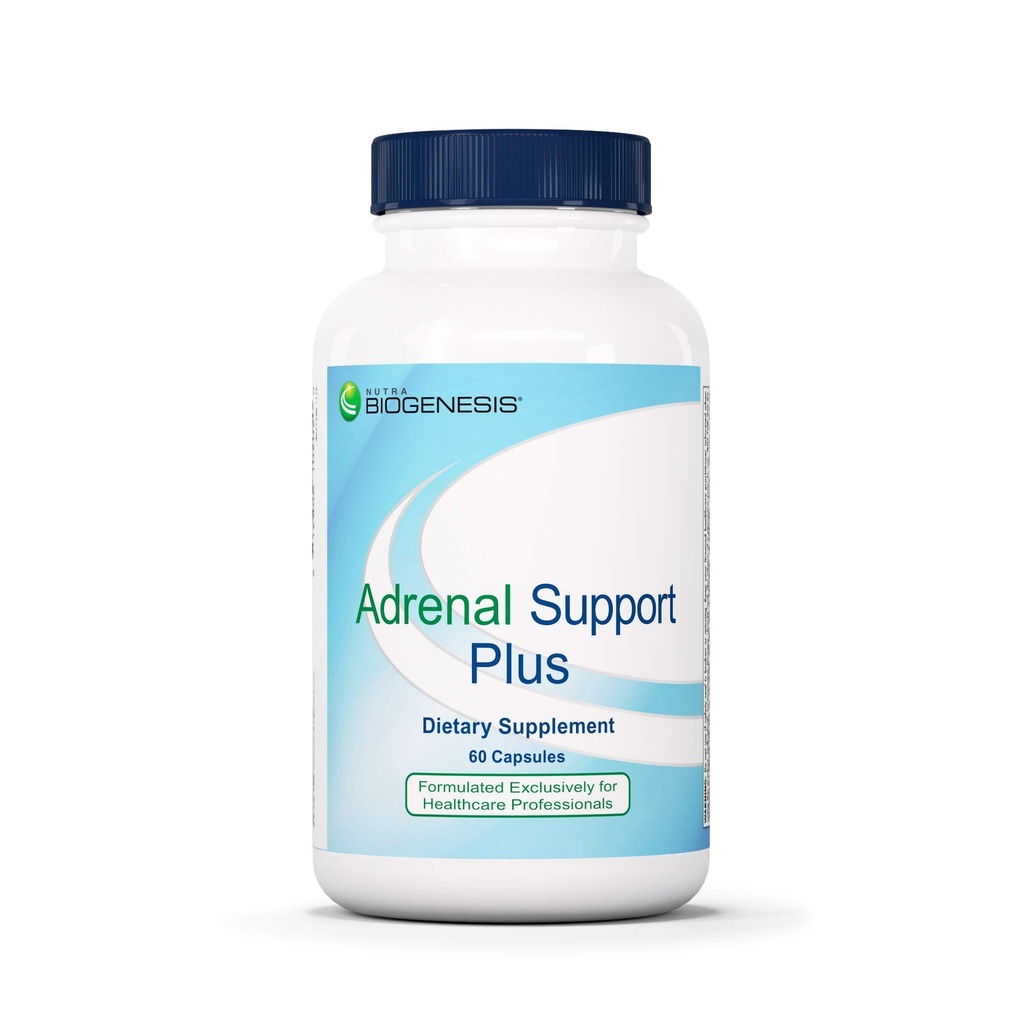 Nutra Biogenesis Suporte Adrenal Plus - Suplementos de Suporte Adrenal para Mulheres e Homens, Complexo Adrenal com Pregnenolone, DHEA e ervas para apoio diário calma, energia e foco - 60 Cápsulas