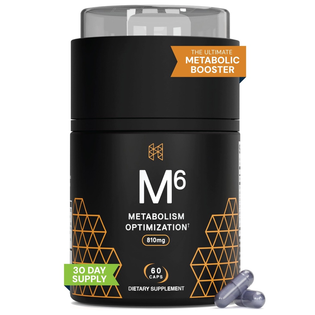 Alta Performance Nutrition Metabolismo Booster, HPN M(6) Queimador de gordura, Suplemento de perda de peso natural, Suporte músculo magro, Aumentar a energia, Vegan Friendly, Clinicamente testado, 60 Cápsulas