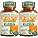 Glucosamina Chondroitin HSH – Suplemento de apoio conjunto para mulheres e homens com glucosamina Sulfate 1500 mg, Chondroitin e HSH – para Cartilagem, Saúde Comum e Flexibilidade – 2 Pack, Vegan