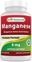 Melhores Manganês Natural (Quelato de Aminoácido de Manganês) 8 mg- 250 Comprimidos