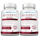Aprovado Ciência Bloodsyl - Suporta fluxo de sangue - Hawthorn Berry, Magnésio, BioPerine - Vegan - 180 Cápsulas - Pacote de 2