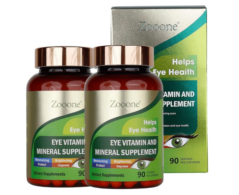 zooone- Lutein Eye Vitaminas Suplemento para Saúde Macular e Olho Seco, Contém Lutein, Zinco, Vitaminas C/E & Zeaxanthin para apoiar a saúde ocular, 90 Comprimidos (2)