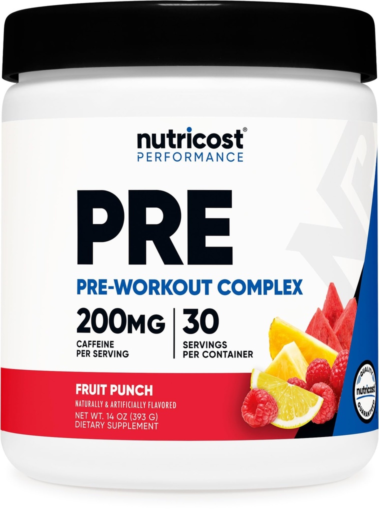 Nutricost Pré-Trabalho Pó Complexo (30 Servings, Fruit Punch) - com Beta-Alanina, Taurina e Ácidos Amino
