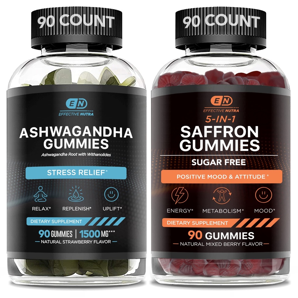 EFICAZ NUTRA Ashwagandha Gummies & Açafrão Gummies