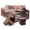 Perfect Keto Bars - Os melhores lanches Keto com colagénio e MCT. Não adicionado de açúcar, Keto dieta amigável - 3g líquidos carboidratos, 19g gordura, 10g proteína - Diet Food Sobremesa (amêndoa manteiga Brownie, 12 Bares)