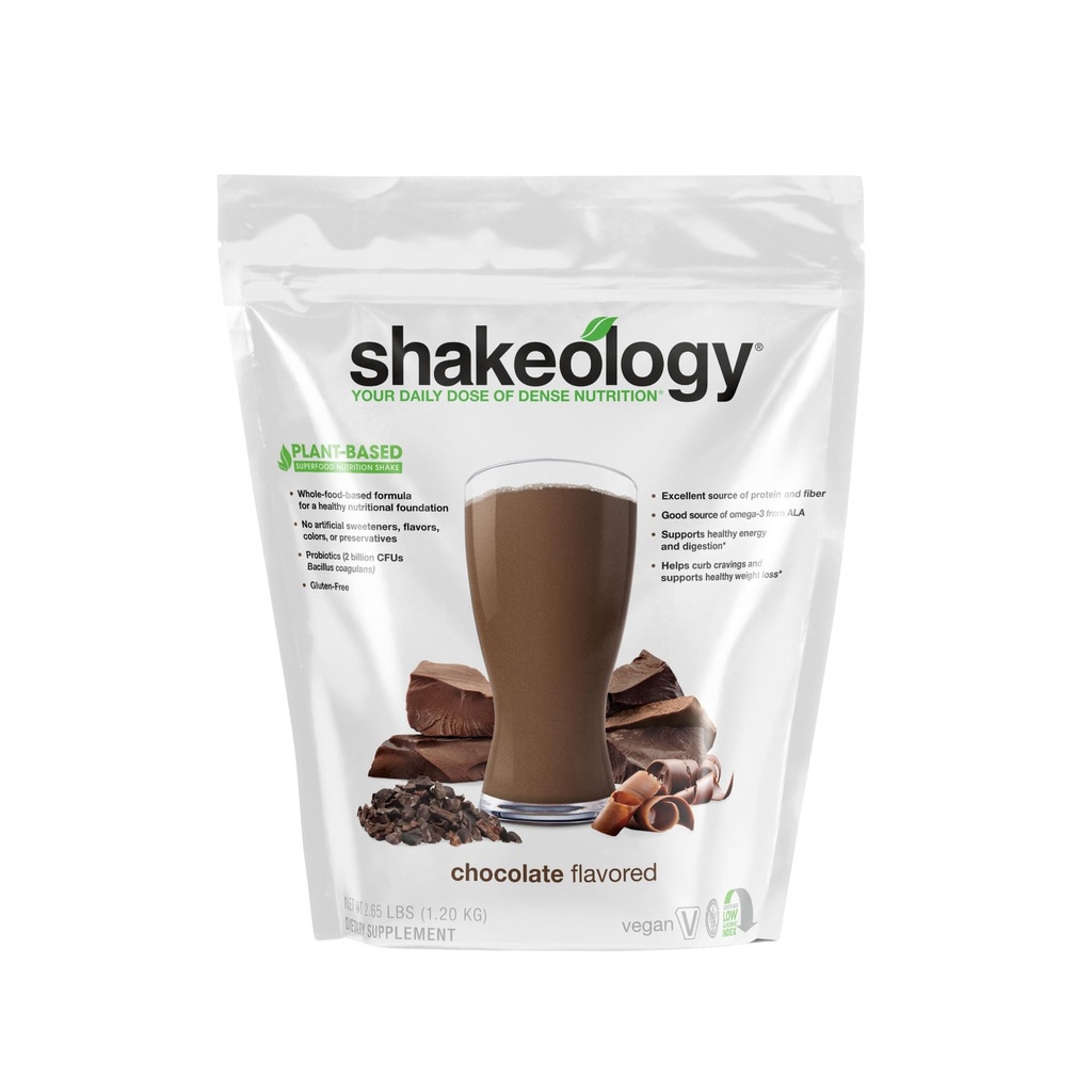 Shakeology Planta Based Protein Powder Blend – Shake sem glúten com vitaminas e minerais – Ajuda a suportar a perda de peso, músculo magro, Gut Health – Chocolate, 30 Servings