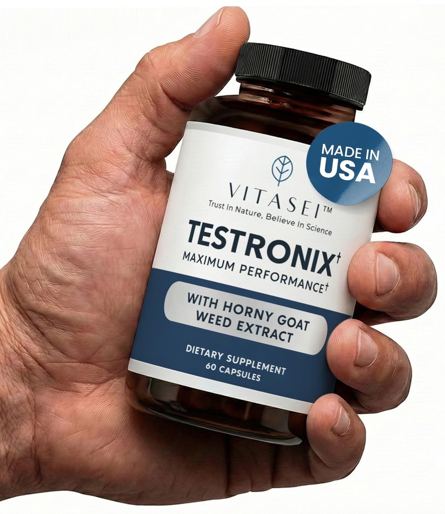 VITASEI Testronix Suplemento - Energia e Suplementos Músculos para a Saúde - 60 Cápsulas