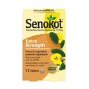 Senokot extra força vegetal natural Laxante Ingrediente Comprimidos, Concentrado de Senna, dupla resistência para gentil, Overnight alívio de constipação ocasional, 12 quilates