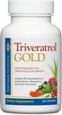 Triveratrol Gold do Dr. Whitaker – Suplemento de envelhecimento saudável com Resveratrol e Extratos de Aloe Vera, Chá Verde, e Turmérica – Fornece Antioxidante e Suporte Cardiovascular (60 Cápsulas)