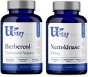Utzy Naturals Suporte Metabólico Pacote de 100 mg de Nattokinase e 500 mg de Berbecol