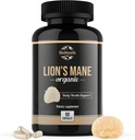 Leões Orgânicos Mane Brain Support Suplemento dietético Premium Lions Mane Mushroom Extract - 90 Cápsulas