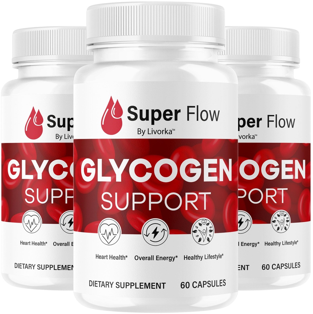 (3 Pack) Super Flow Glycogen - SuperFlow Glycogen Cápsulas de suporte, Super Flow, Glycogen Support Super Flow, Official SupplyFlow Glycogen Support, Super Flow Glyco Optimizer, 90 Cápsulas para 3 Meses