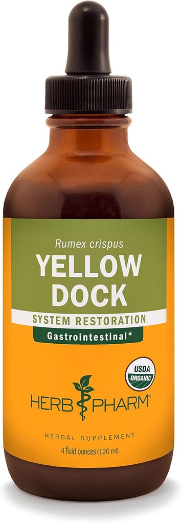 Herb Pharm Yellow Dock Extract líquido para suporte do sistema digestivo - 4 onça