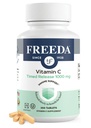 FREEDA Vitamina C - Timed Release 1000mg – Lenta-Lançamento para todos os dias Imune & Apoio antioxidante, Gentil no estômago, Kosher & Vegan, Comprimidos de alta absorção (250 comprimidos)