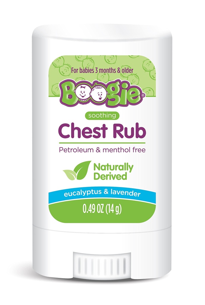 Pau de Esfregue Boogie para aliviar o alívio, sem petróleo, USDA Orgânico, Naturalmente Derivado, Eucalyptus calmante e Lavanda, 0,49 oz (Pacote de 1)