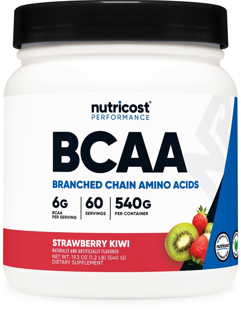 Nutricost BCAA Pó (Strawberry Kiwi) 60 Servings - Razão ideal 2:1:1:1