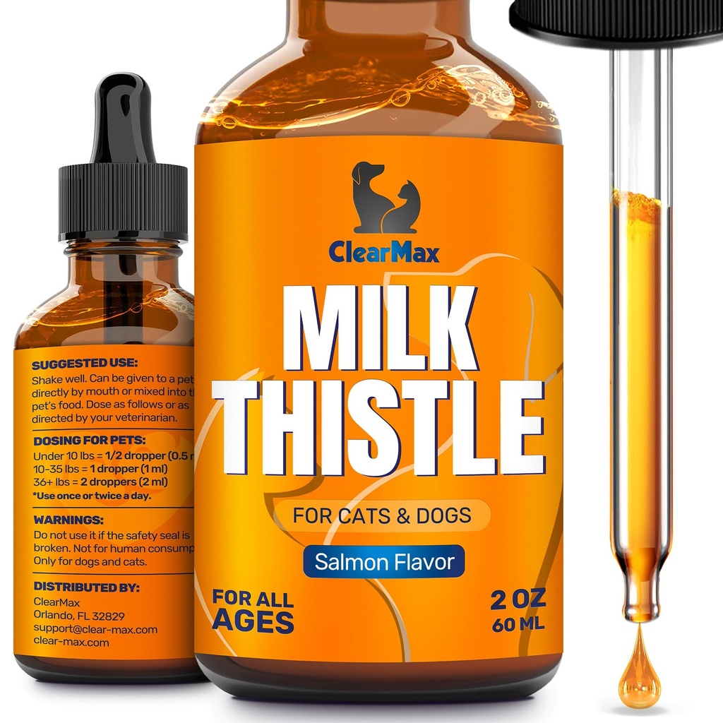 Cardo de leite para cães e gatos – Suporte de fígado para cães e gatos – Suporte de rim – 2Oz
