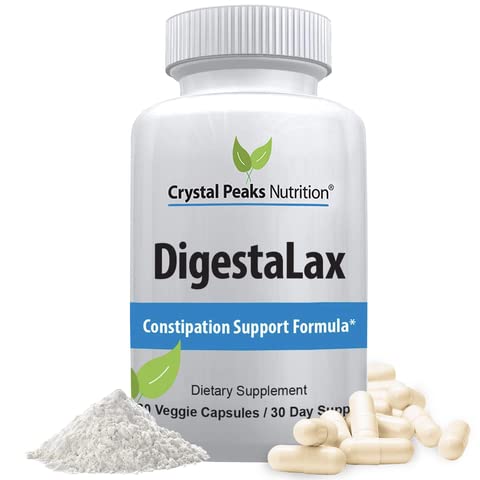 DigestaLax Aumente o suporte de nutrição e constipação - Ajuda a melhorar a fácil digestão e absorção de cólon natural + gás, bloating, e Cramping alívio, mistura de cálcio para Gut Saúde, 60 cápsulas de legumes