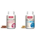 Fórmulas Jarrow Red Yeast Rice 1200 mg & Co-Q10 100 mg Por Serving-120 Veggie Caps-60 Servings & Heart Health-Vegan & Milk Thistle 150 mg com 30:1 Silymarin Extract padronizado