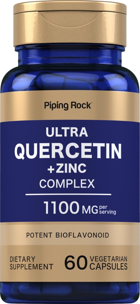 Complexo de Zinco de Quercetina de Pedra de Tubulação □ 1100 mg □ 60 Cápsulas