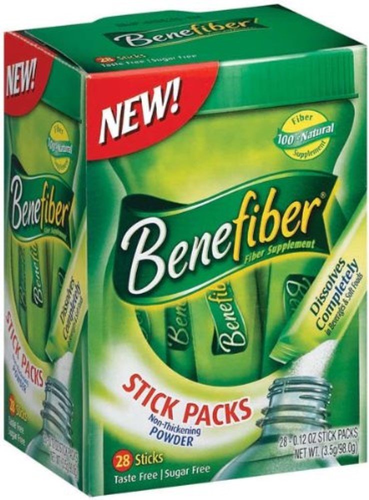 Benefiber fibra livre de açúcar no Go Stick Packs, sem sabor, 28 ea (Pacote de 3)