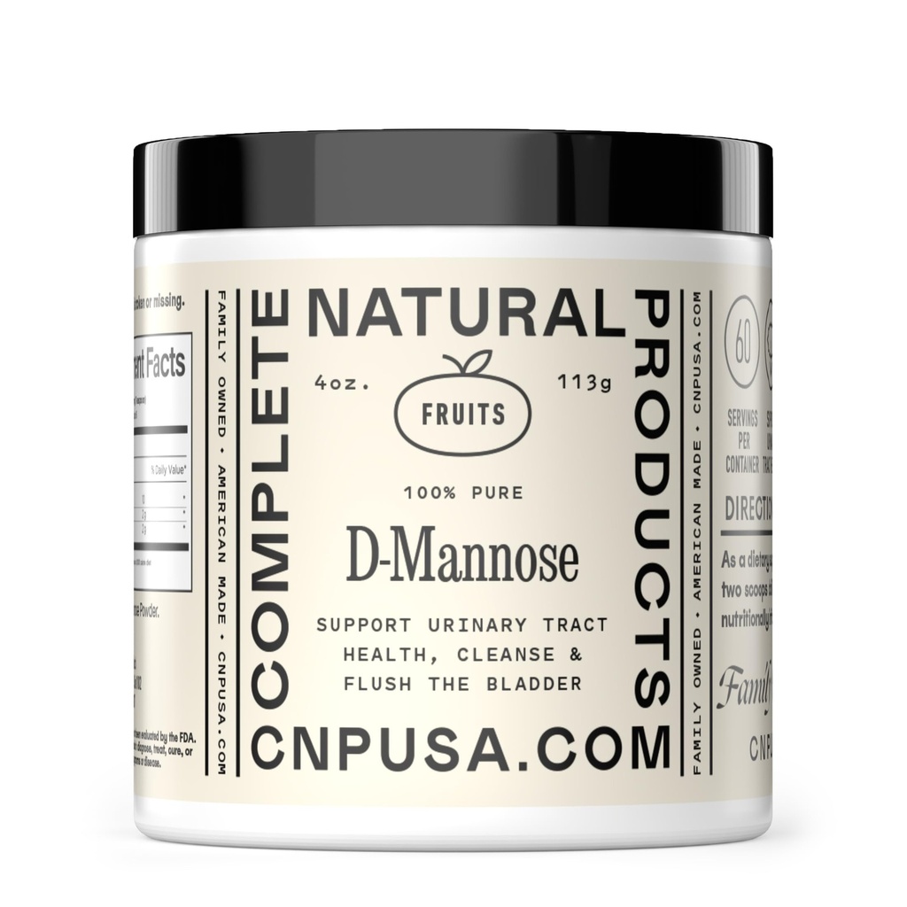Pure D-Mannose Powder Supplement - D-Mannose 4 onças (113g) Cerca de 60 Servings for ITU, Bladder Natural, & Urinary Tract Health