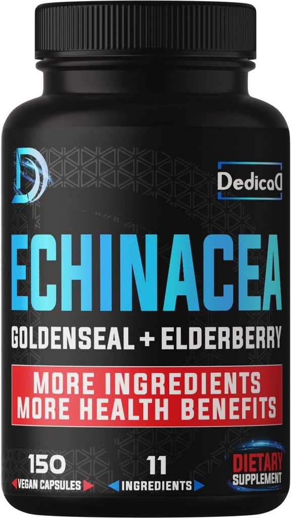 Suporte de Defesa Imune - All-in-1 11 Herbs Mistura de Echinacea, Goldenseal, Elderberry, Camu, Ginger, Thyme, Chaga, Reishi, Burdock, Acerola - 5 Meses Fornecimento - 150 Cápsulas
