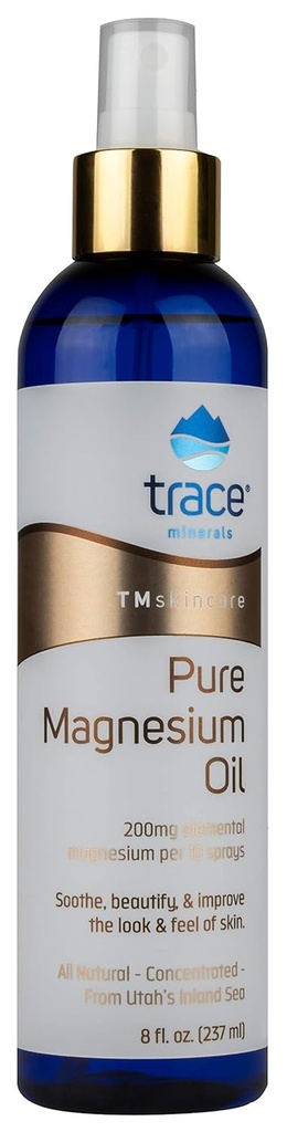Óleo de magnésio puro Trace Minerals 8 oz Óleo