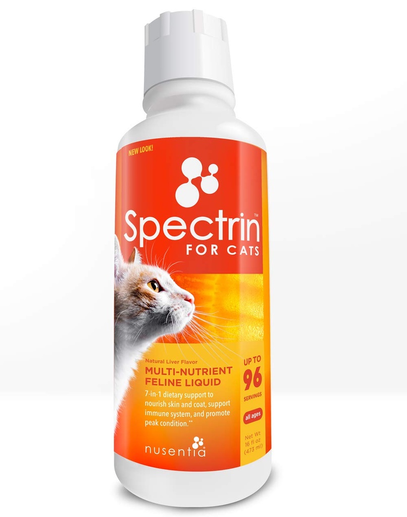 Vitaminas de Gato - Spectrina 16 OZ - Suplemento de Vitamina Líquida e Antioxidante para Gatos - 96 doses
