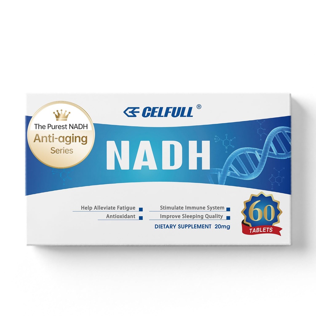 CELFULL NADH Supplement 40mg Enchance NMN Alternative NAD+ Supplement for Imune Support Anti-Aging Boost Brain Cognition & Chronic Fadigue Supplements