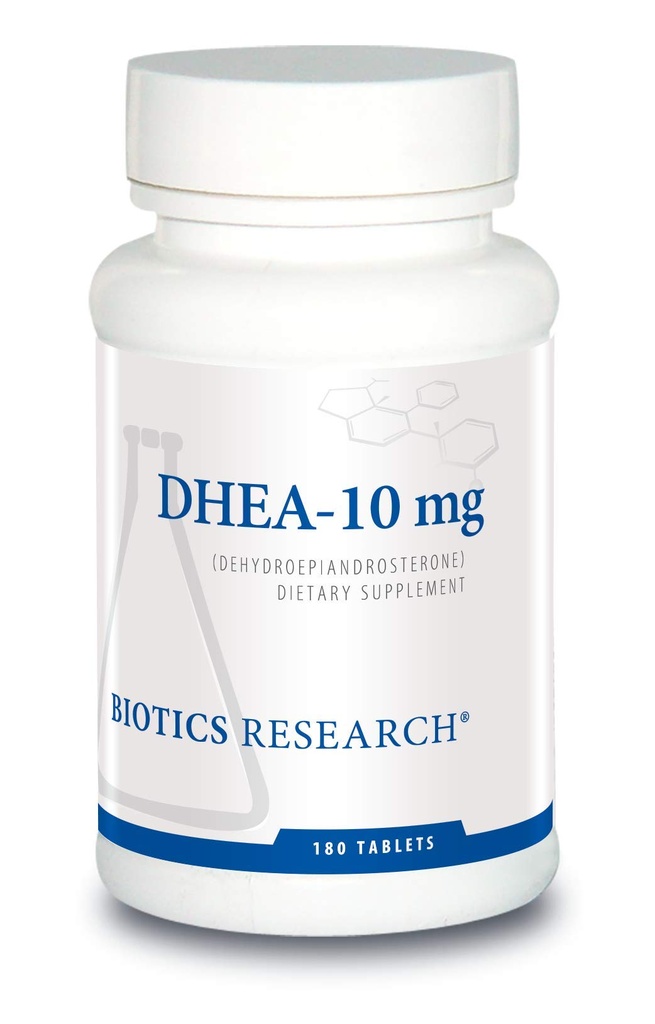 Biotics Research DHEA 10 Milligram Equilíbrio Hormonal, Metabolismo, Melhor humor e Outlook, Idade graciosamente, Resposta ao Estresse Saudável, 180 Tablets
