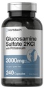 Horbäach Sulfato de Glucosamina 2KCI com Potássio 3000mg 240 Cápsulas