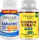 Bariátrico multivitamínico livre de ferro para mulheres e homens mais citrato de cálcio com vitamina D3, fácil Caplets de deglutição, sem sabor - 1 mês de fornecimento