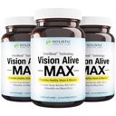 Visão holística dos laboratórios de saúde Vivo Max com 8 Ingredientes Naturais Lutemax® 2020, mirtilos, mirtilos, c3g de Groselha Negra, Maci Berry, Saffron e Astaxantina (30 Count of 3))