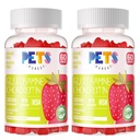 Animais de estimação Purest Glucosamine Condroitin Gummies com HSH & Elderberry Força Extra - Apoio Conjunto, Suplemento de suporte imunológico antioxidante para adultos, homens e mulheres.(2 Pack) Morangueiro