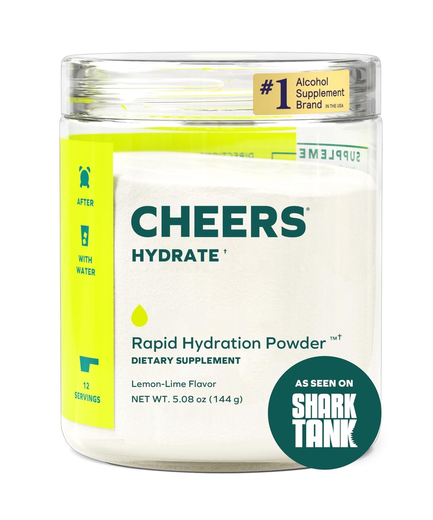 Cheers Hydrate Solução de Reidratação Oral ou Eletrolíticos para Hidratação Rápida Flavor de Limão