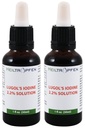 2X 2,2% Solução de Iodo de Lugol 2x1 Fl Oz - 2x30 ml □ Ingredientes de Grau Farmacêutico Solução de Lugols Fabricada com Iodo e Iodeto de Potássio