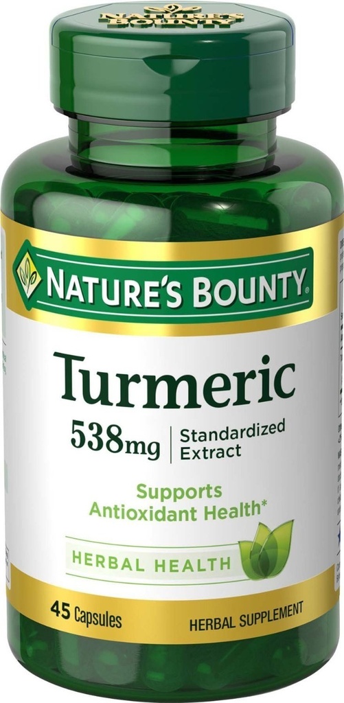 Naturezas Bounty Turmeric 538 mg Extrato padronizado, 45 Contagem (Pacote de 2)